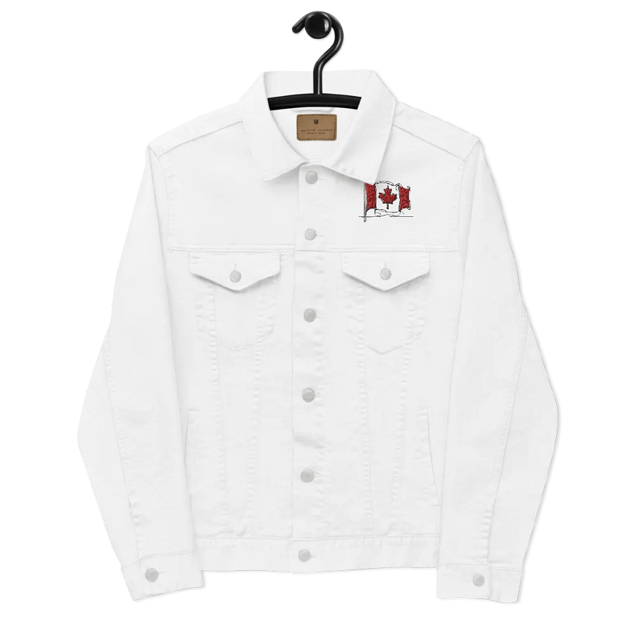 Canadian Flag Line Art Denim Jacket product image (71)