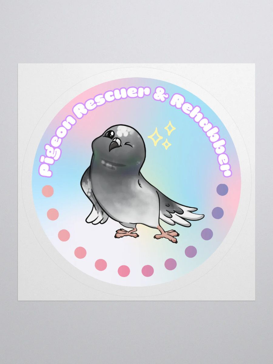 Kawaii Pigeon Rescuer & Rehabber Kiss-Cut Sticker product image (1)