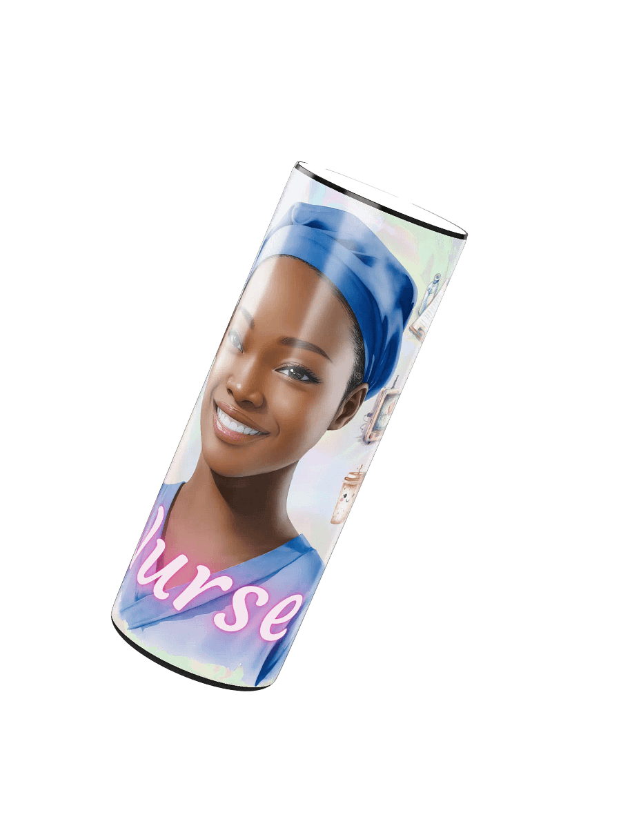 Black Nurse 20 oz Skinny Stainless Steel Tumbler product image (3)