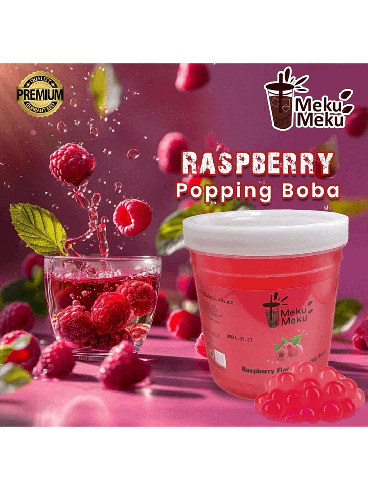 Raspberry Popping Boba Crystals Delicious Flavour product image (1)