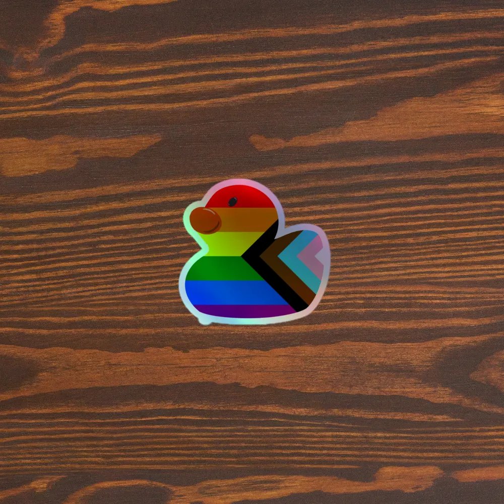 Holo Pride Duck Sticker product image (5)