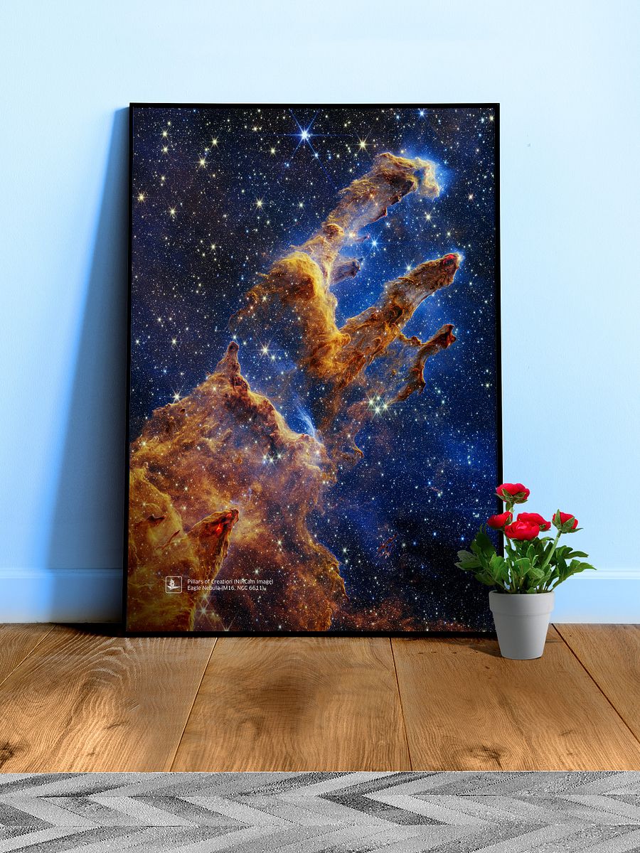 JWST Pillars of Creation, 2022 - Eagle Nebula, M16, NGC 6611 (James Webb/JWST) — space poster, science poster product image (6)