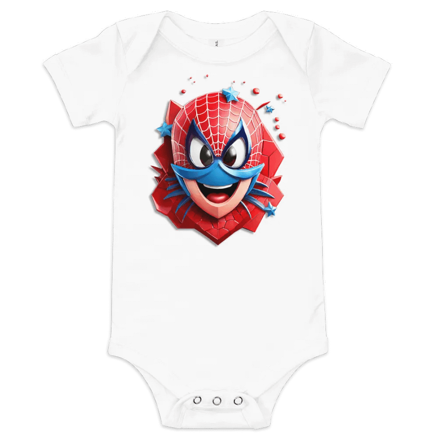 Smiling Spiderman Baby Short Sleeve One Piece product image (4)