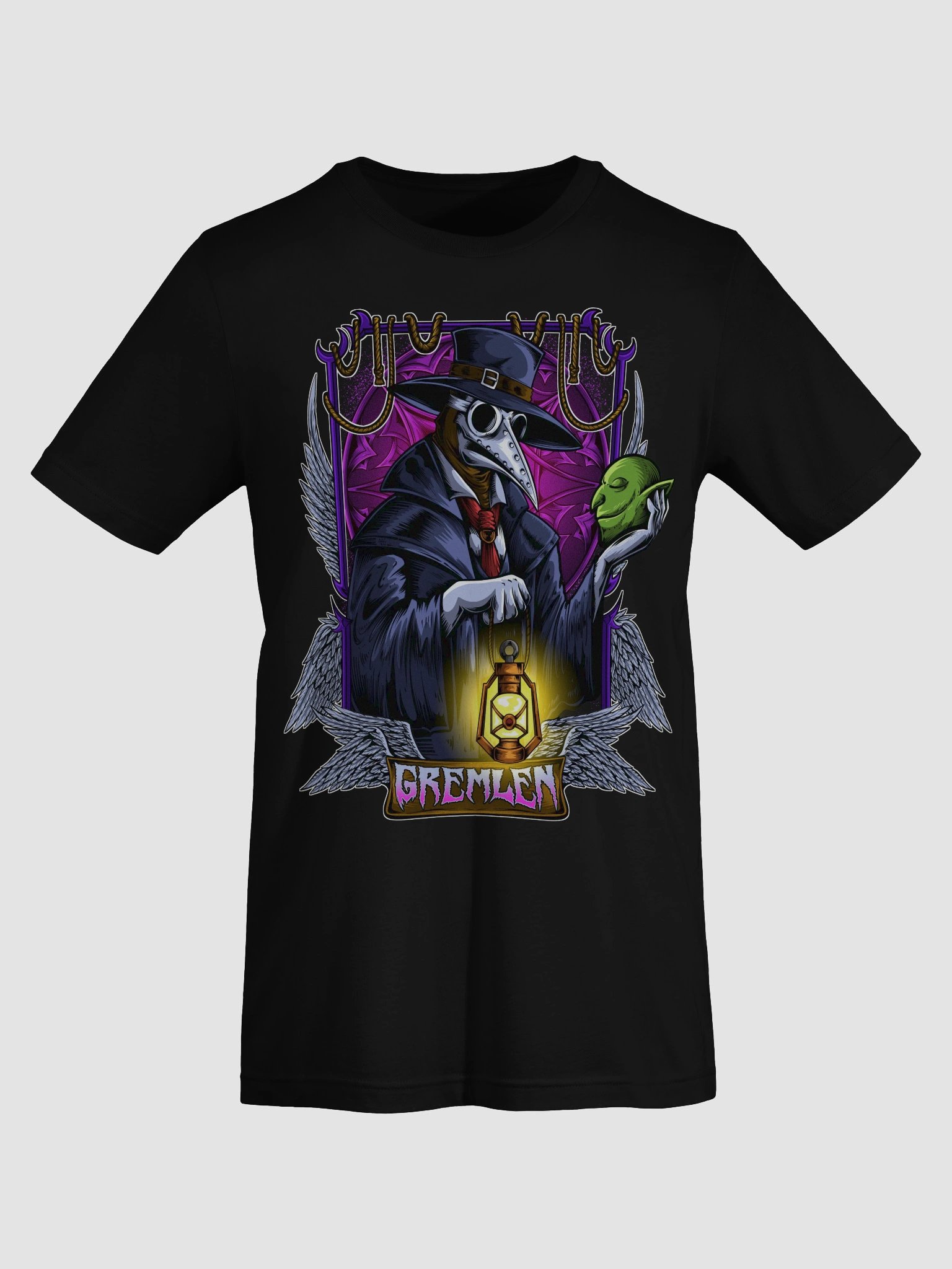 Plague Doctor Finds Gremlin - T-Shirt product image (56)