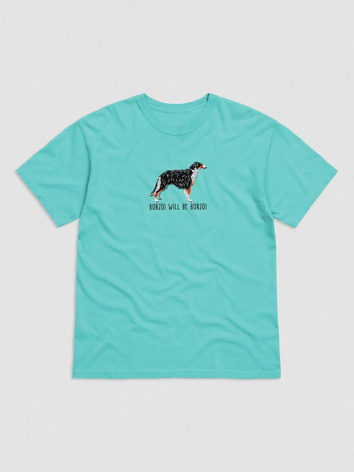 Borzoi Will Be Borzoi T-Shirt(Embroidered) of a Borzoi(Tricolor) product image (17)