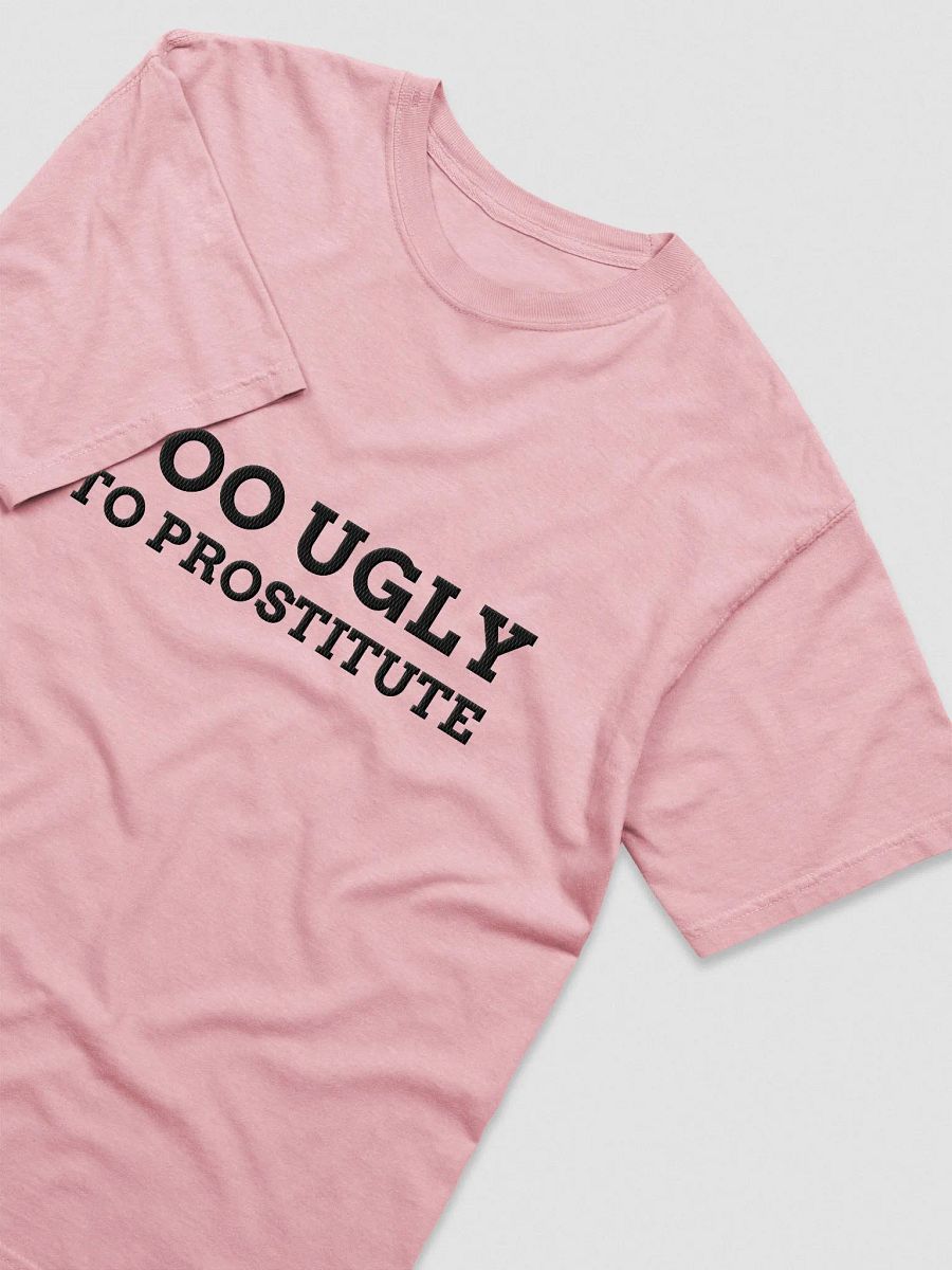 'Too Ugly to Prostitute' Embroidered Tee product image (3)