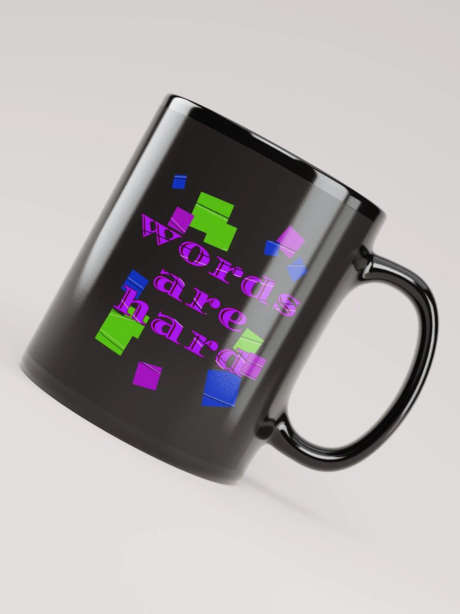 words are hard mug solid color product image (7)