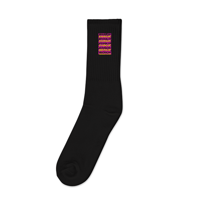 Pink Digital Camo Embroidered Crew Socks product image (1)