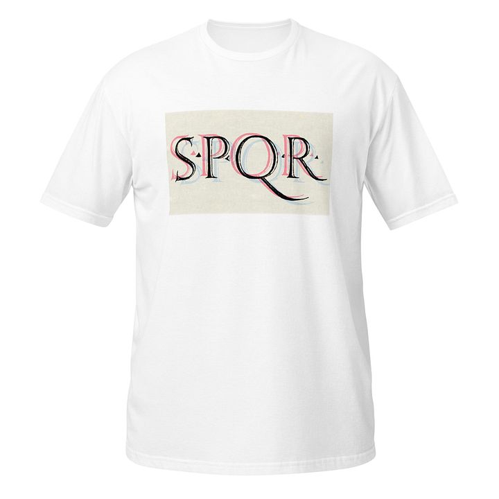 SPQR Roman Senatus Populus Que Romanus, White T-Shirt product image (1)