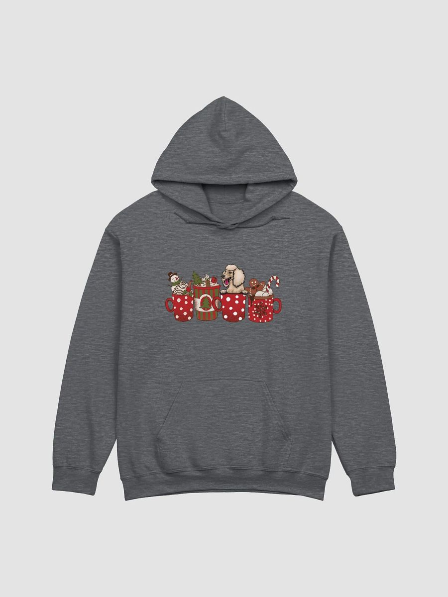 Cute Poodle in a Christmas Cup Hooded Sweatshirt | Funny Christmas Pup in a Cup product image (4)