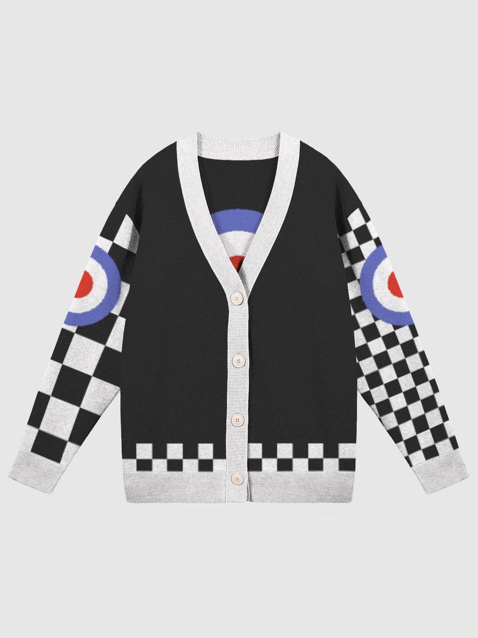 ®ocksteady 2 Tone Ska Dot Racer Cardigan product image (1)