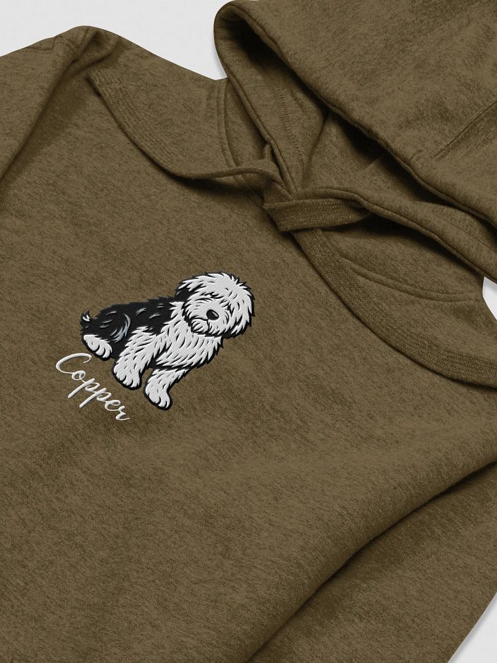 "YOUR OLD ENGLISH SHEEPDOG" / HOODIE WITH PERSONALIZED NAME / EMBROIDERED product image (1)