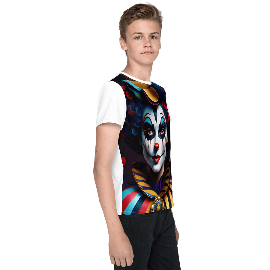 Youth Crew Neck T-Shirt confident female clown product image (3)