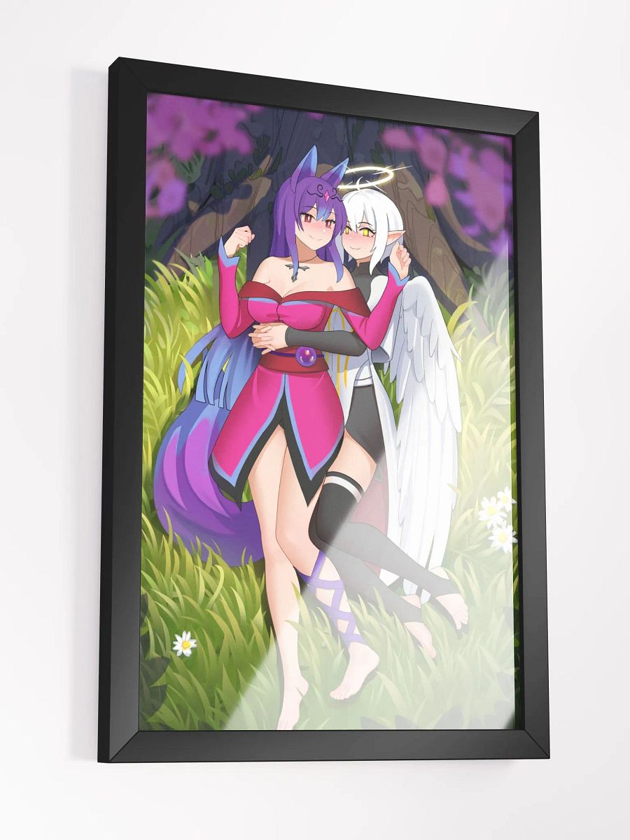 Cuddles un the cherry blossoms framed product image (3)