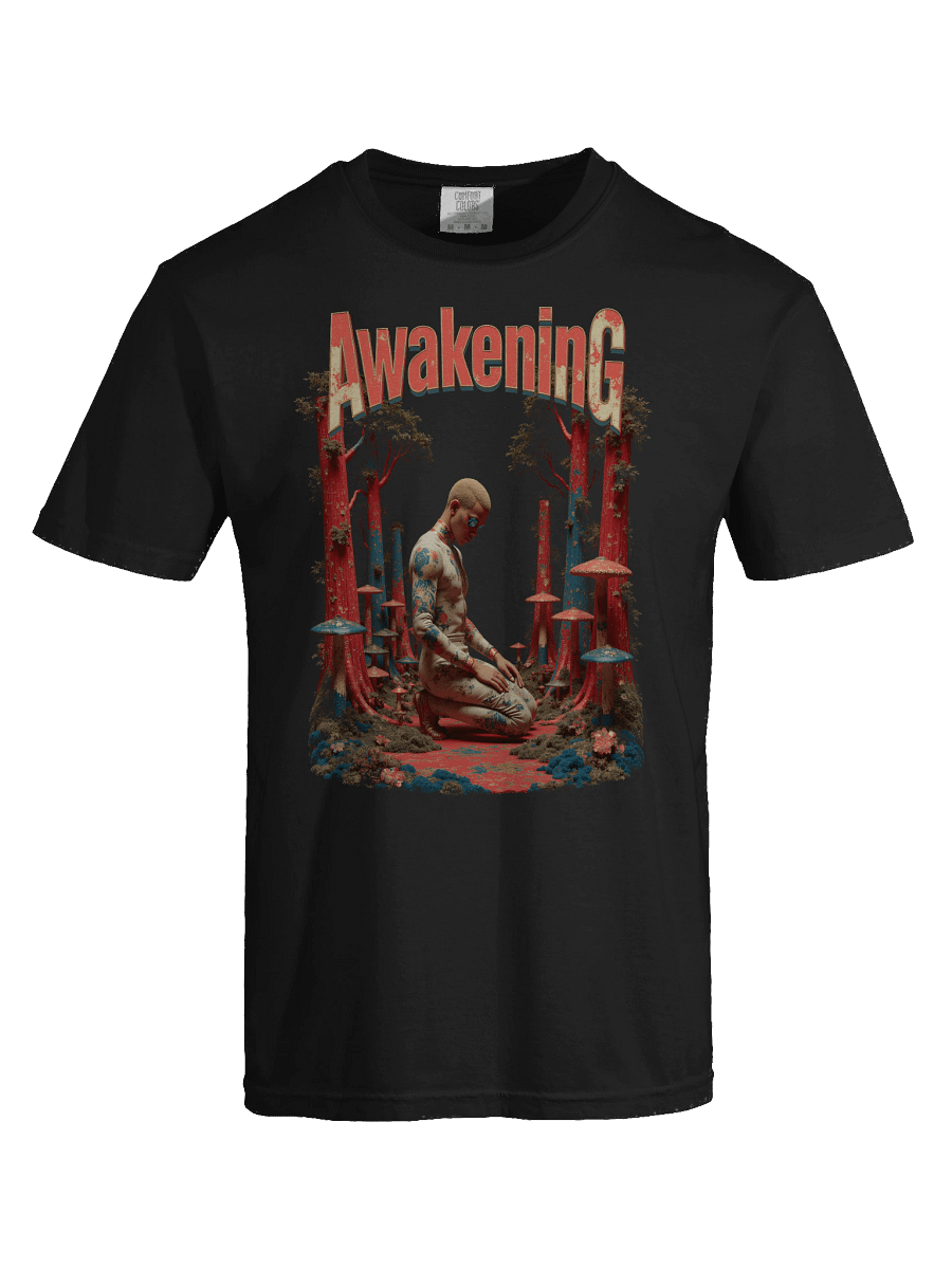 Spiritual Awakening Mystical Mushroom Grove Heavyweight T-Shirt product image (58)