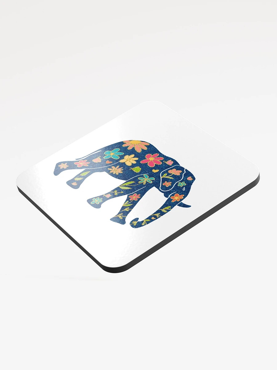 Boho Elephant With Flowers Coaster product image (3)