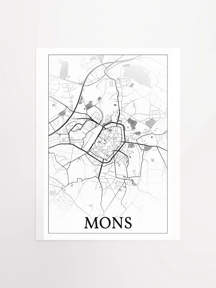 Mons, Belgium, city map print product image (3)