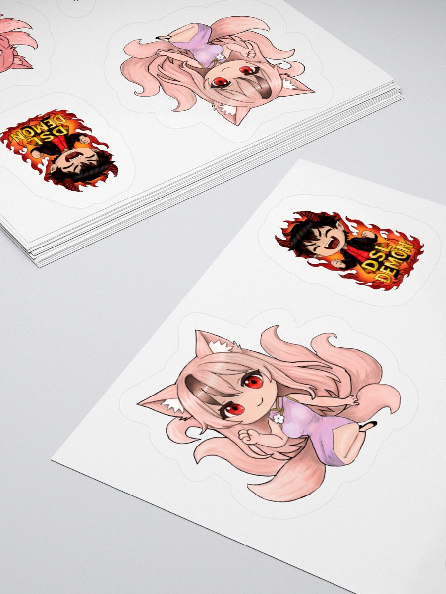Chibi Anime Kiss Cut Stickers Set product image (12)