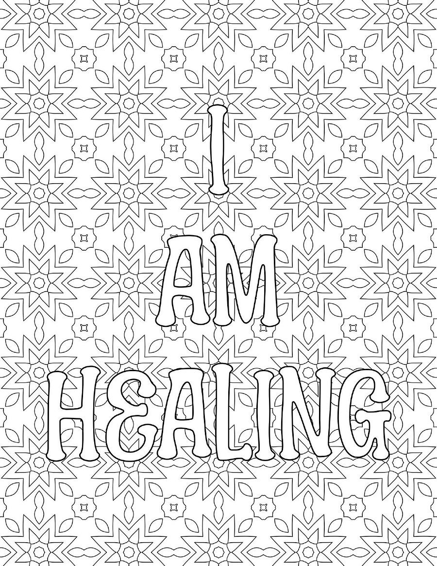 Self-Love Coloring Book For Adults - Printable E-Book PDF product image (3)