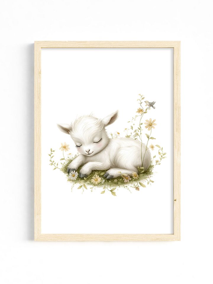 Cute Baby Goat Farm Animal Nursery Prints product image (1)