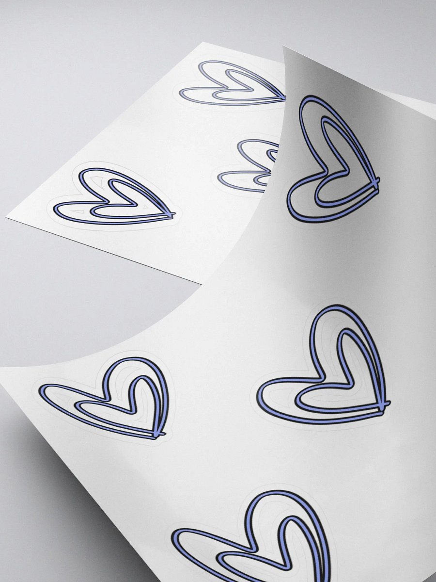 5 Large Double Heart Stickers product image (4)