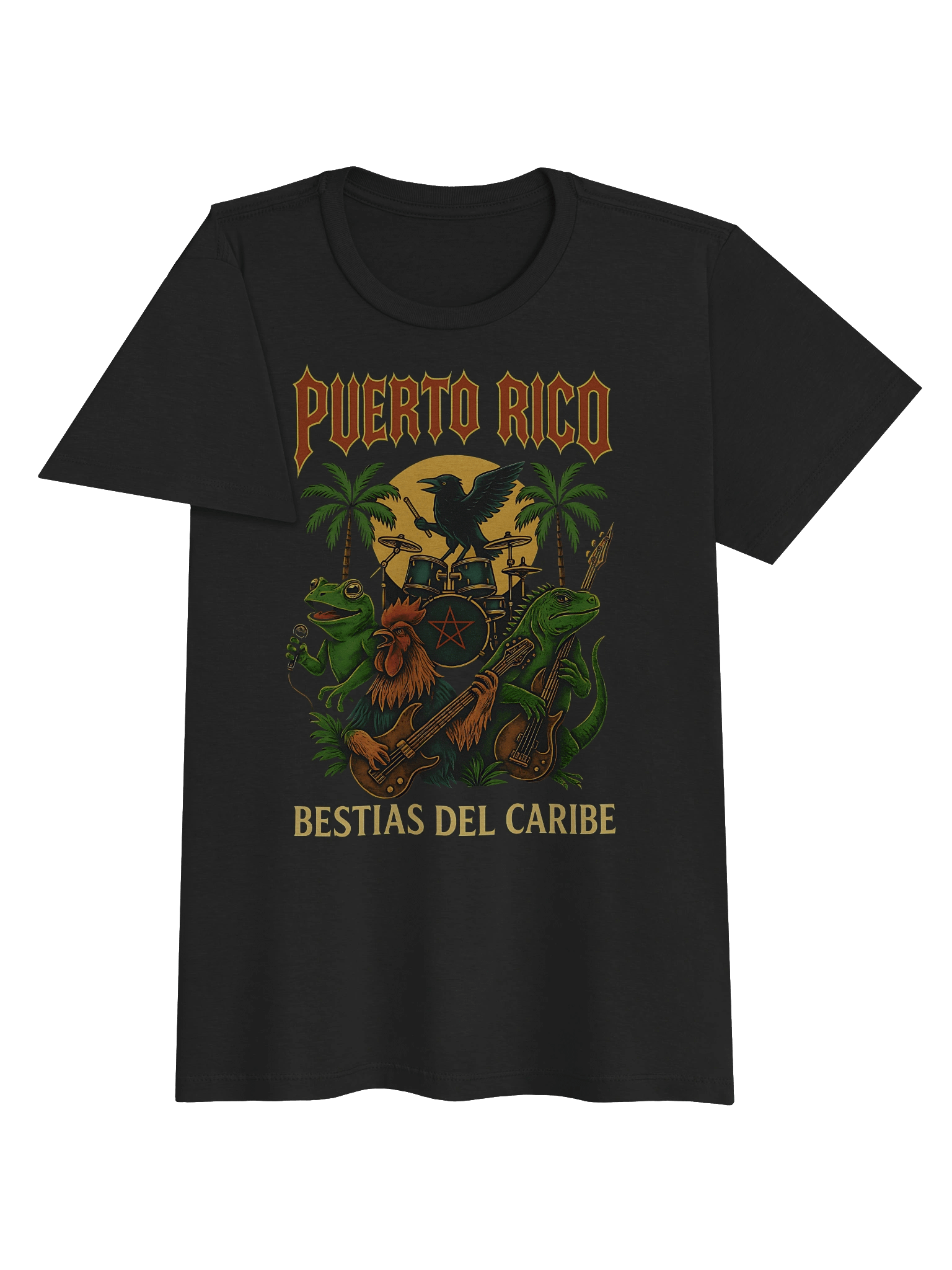 Puerto Rico Bestias del Caribe Band T-Shirt Mujer product image (2)