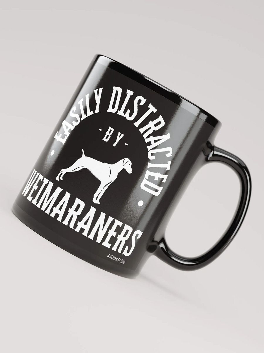Easily Distracted (wht) - Black Glossy Mug product image (2)