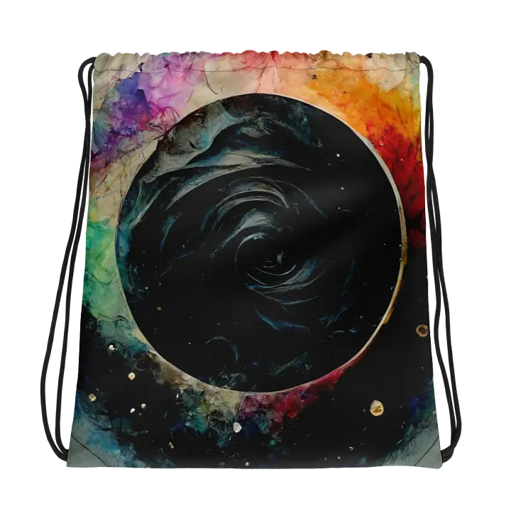 Cosmic Swirl All-Over Drawstring Bag product image (1)