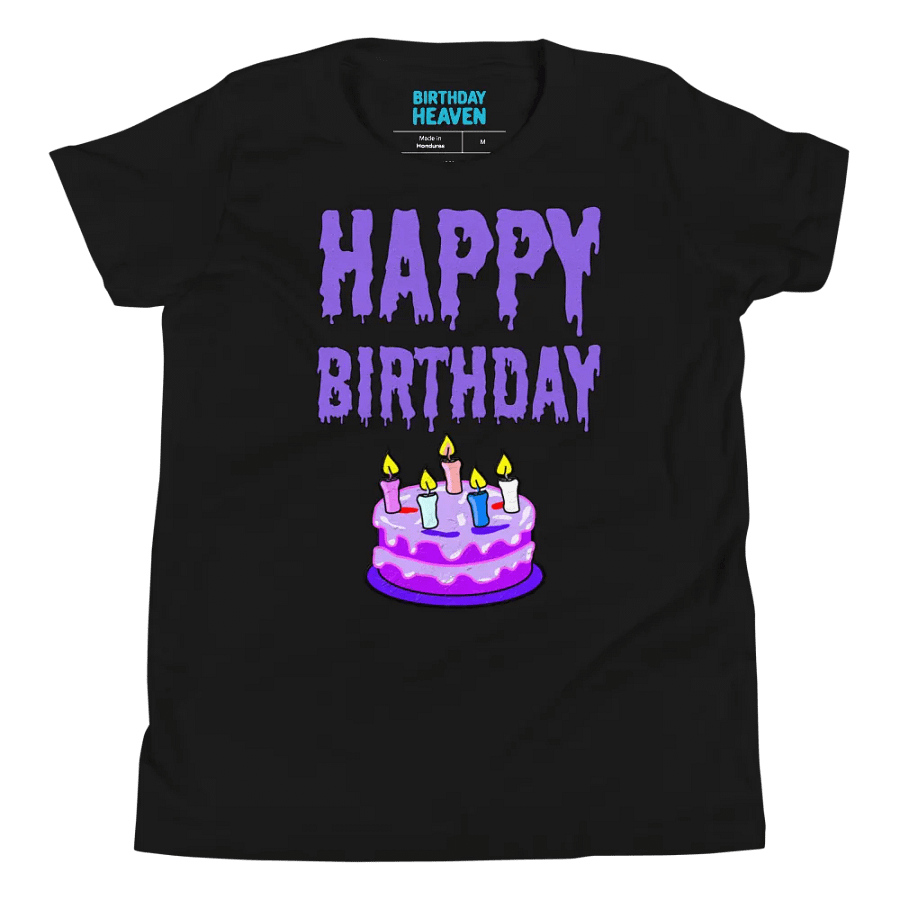 Happy Birthday (Cake With Candles) T-Shirt For Kids product image (8)