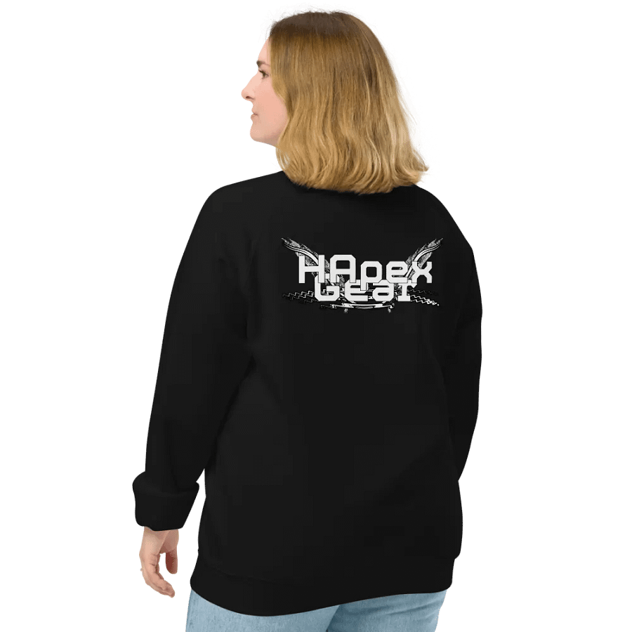 Unisex Organic Raglan Sweatshirt - White HApex Gear White Logo product image (5)