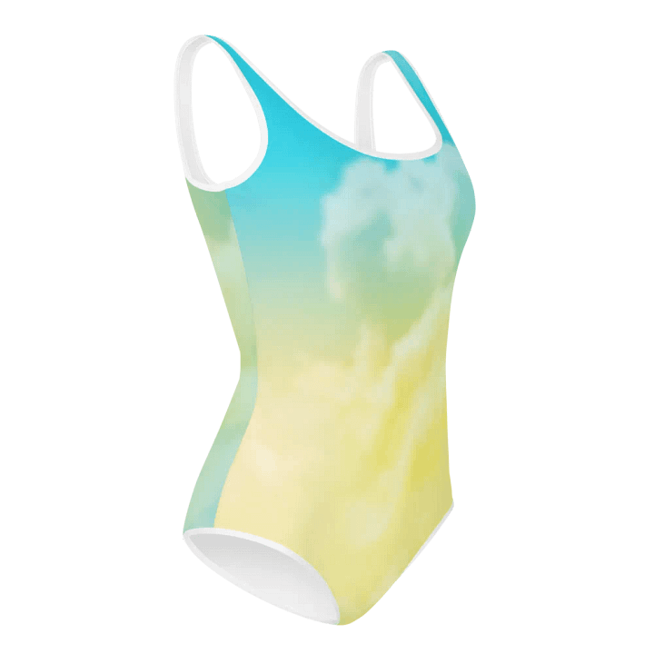 Blur cloud rainbow Design Youth One Piece Swimsuit - V8 product image (2)