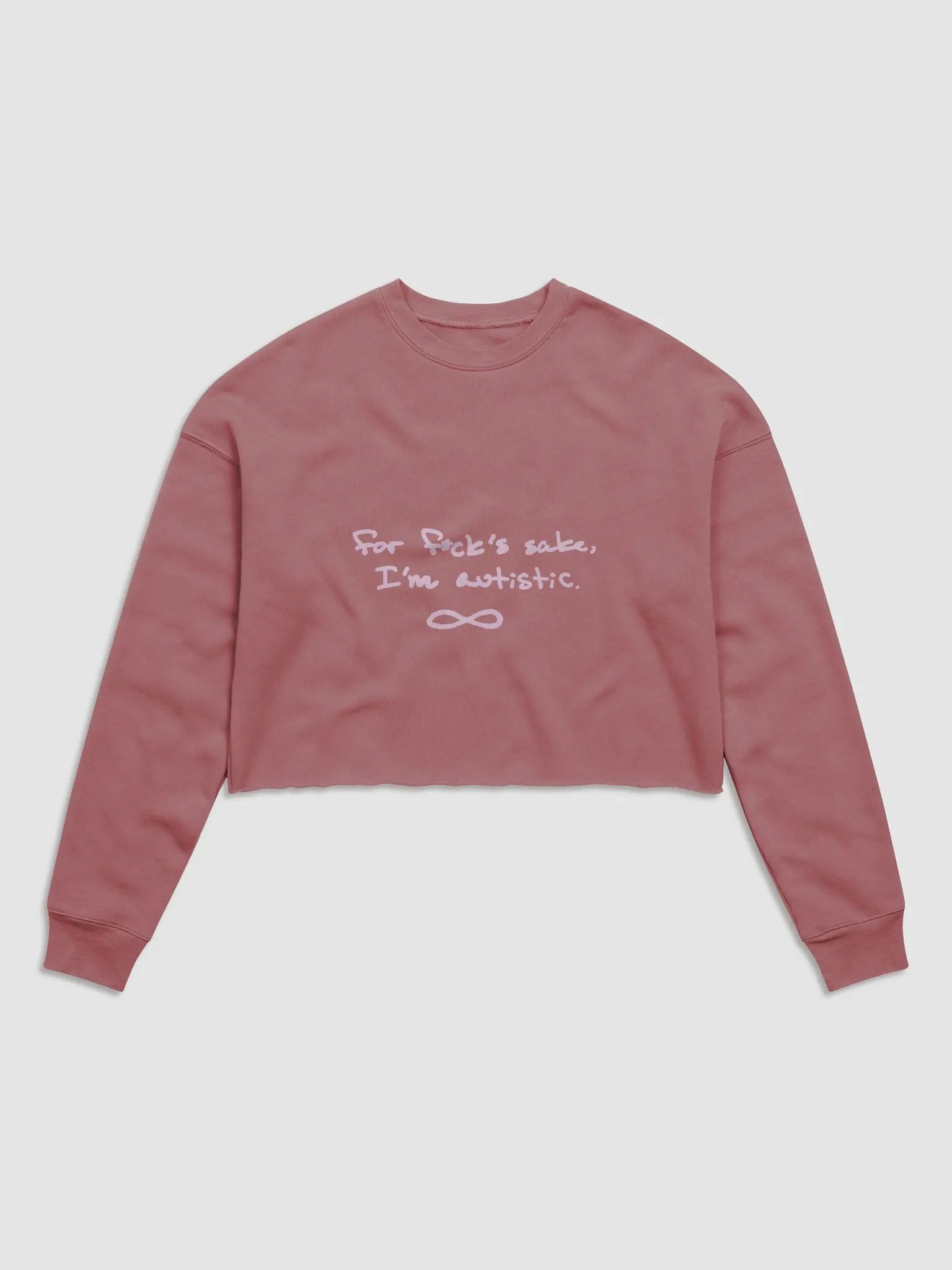 FFS, I'm autistic. (pink) women's fleece crop sweatshirt product image (11)