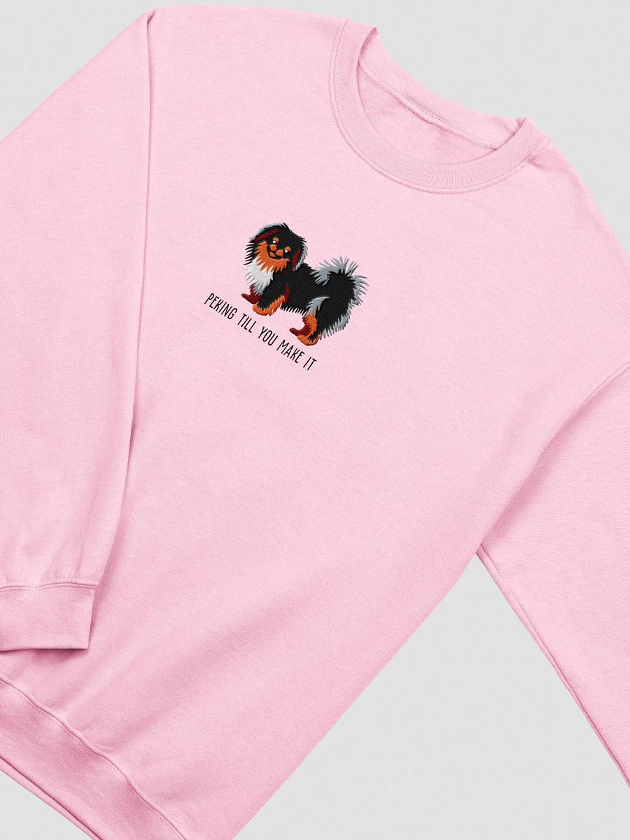 Peking Till You Make It Sweatshirt (Embroidered) of a Pekingese(Black & Tan) product image (6)