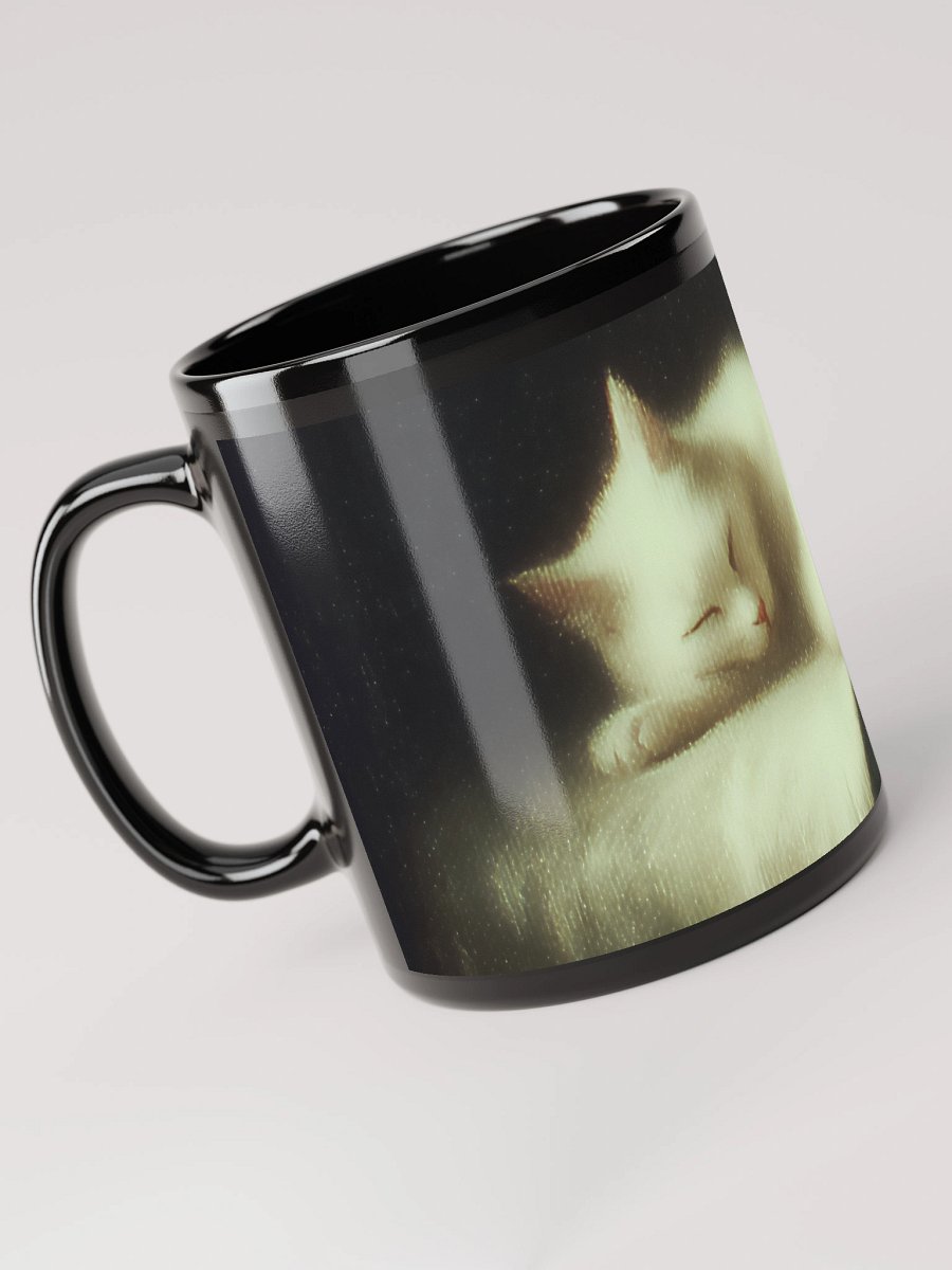 Sleeping White Cat Glossy Mug product image (5)