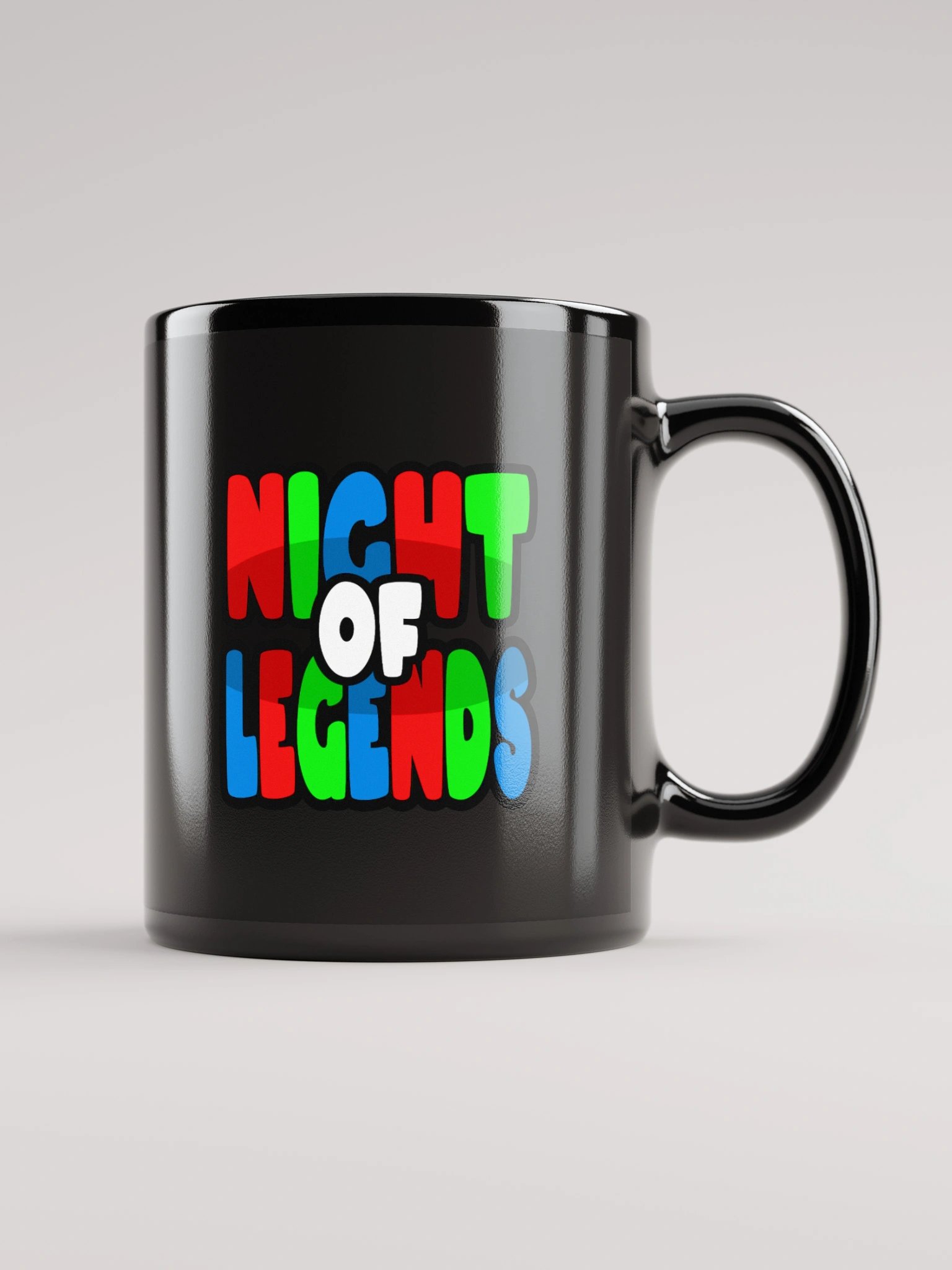 NIGHT OF LEGENDS BLACK COFFEE MUG product image (1)