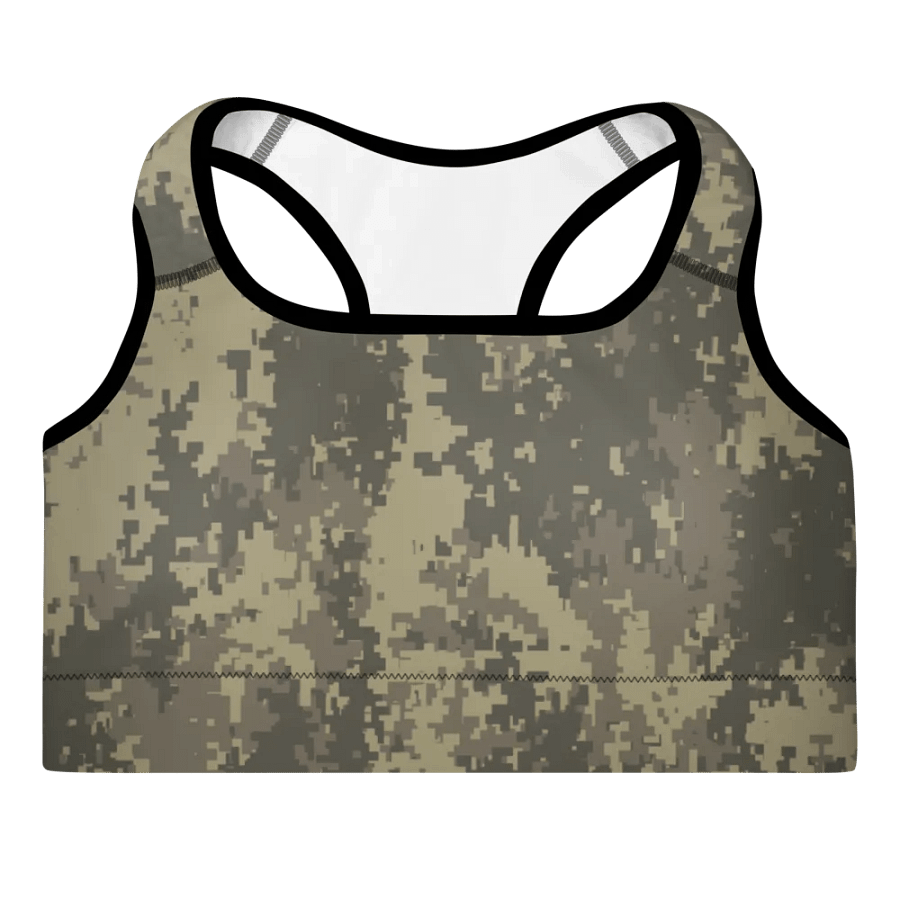 Stealthy Camo All-Over Sports Bra product image (1)
