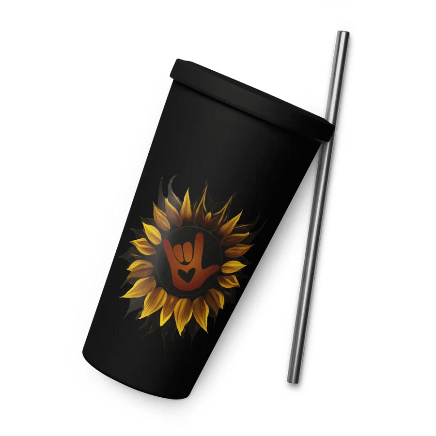 ASL Love Sunflower Insulated Tumbler product image (9)