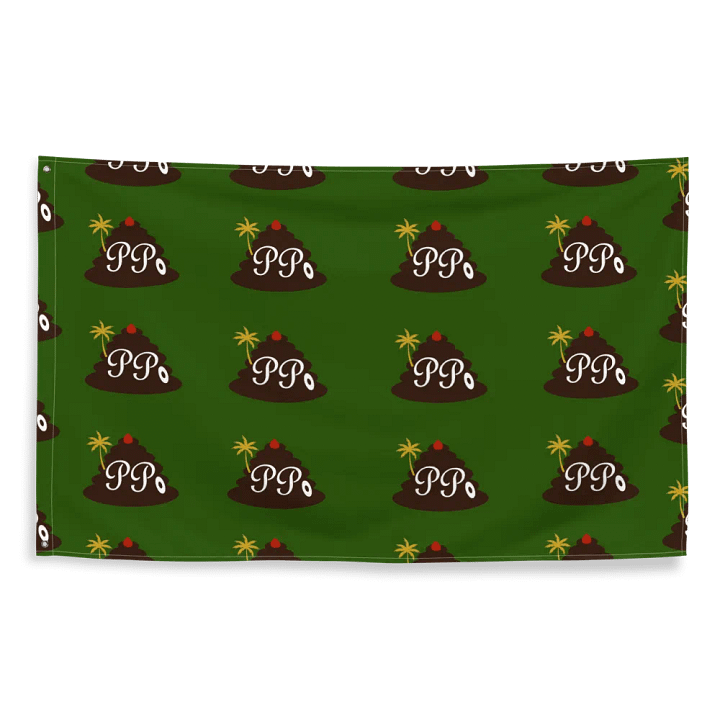 Poop Pees Classic Logo Flag product image (2)