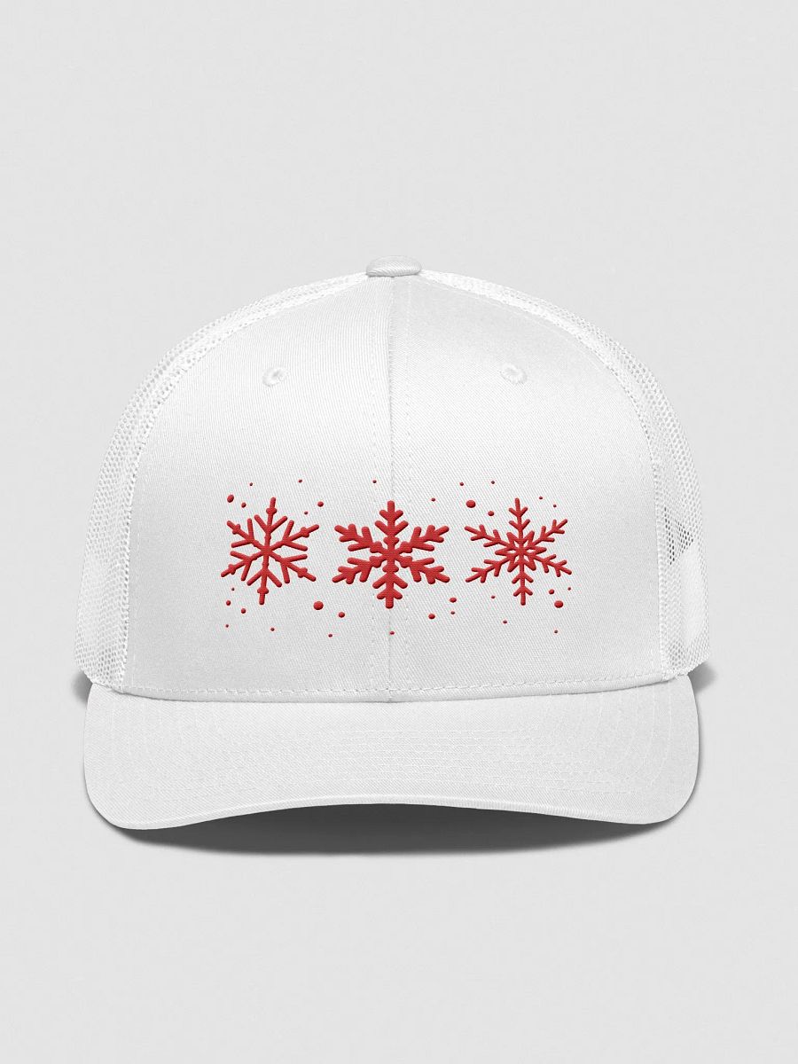 Snowflakes Embroidered Retro Trucker Hat product image (1)