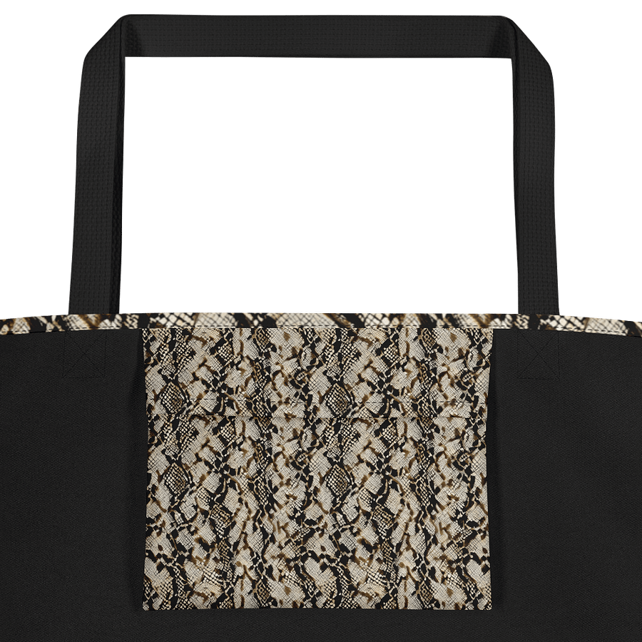 Beige Snake Pattern Tote Bag product image (2)