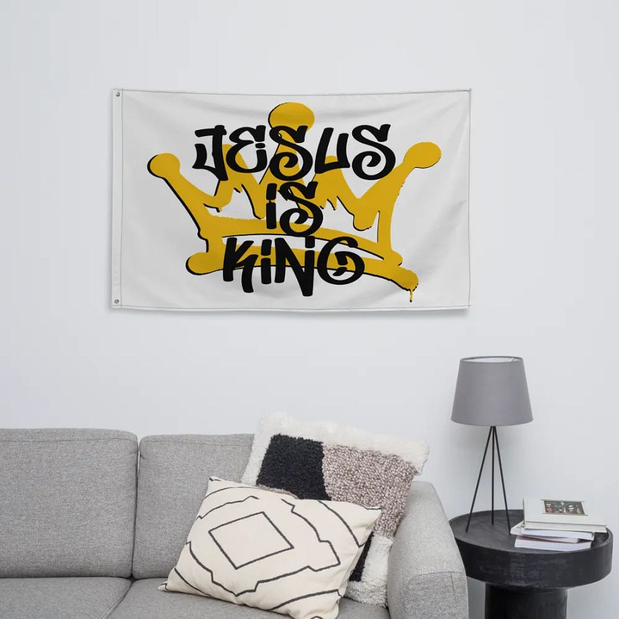 JESUS IS KING Flag product image (8)