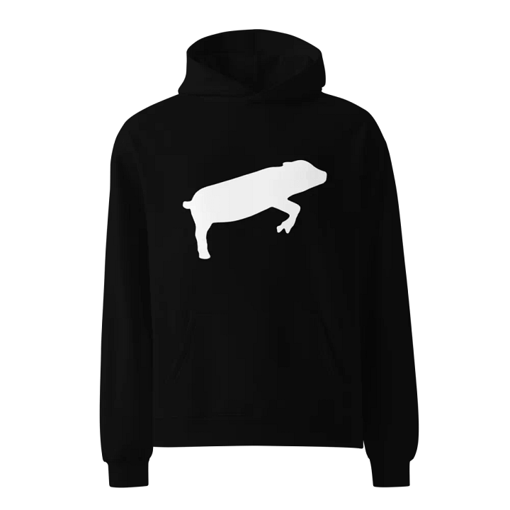 Leaping Pig WHITE (AS Colour Unisex Premium Oversized Hoodie) product image (1)