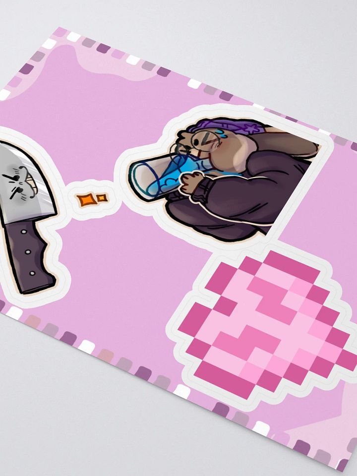 Flammtastic Sticker Sheet 5 (Knife, Hydrate, Hardcore Heart) product image (2)
