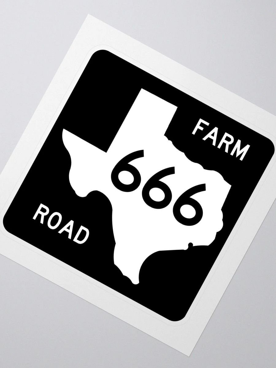 Texas Farm Road Sign FM 666 Sticker product image (2)
