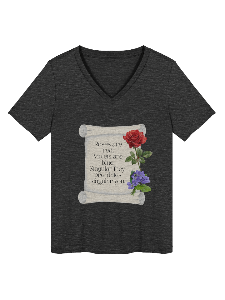 Singular they (v-neck printed front & back) product image (1)