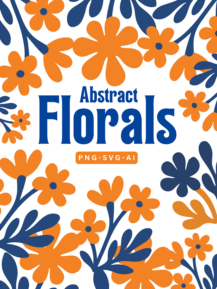Abstract floral clipart, abstract floral digital download, abstract floral prints, abstract flowers product image (1)