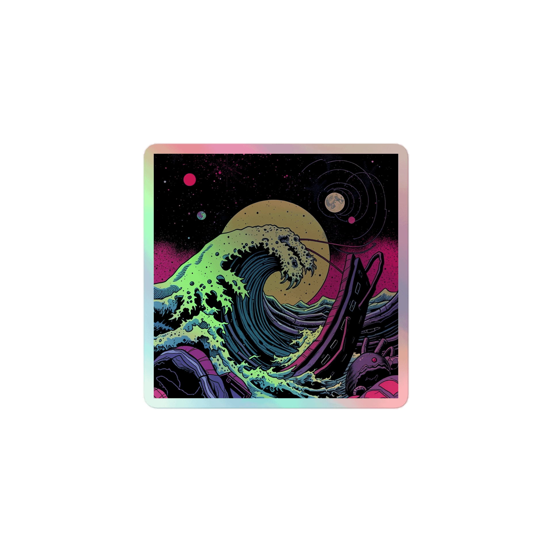 Tidemaw Creature Holographic Sticker- 3x3 product image (1)