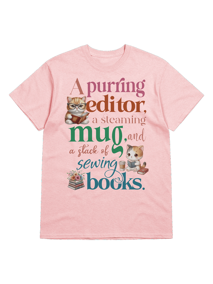 "A Purring Editor" Bookish Cats Graphic Tee product image (73)