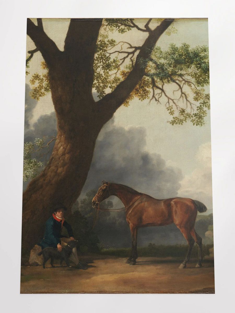 Digital copy of The Third Duke of Dorset's Hunter with a Groom and a Dog By George Stubbs British 1768/Enhanced Matte Paper Poster (in) by Allcolor product image (4)