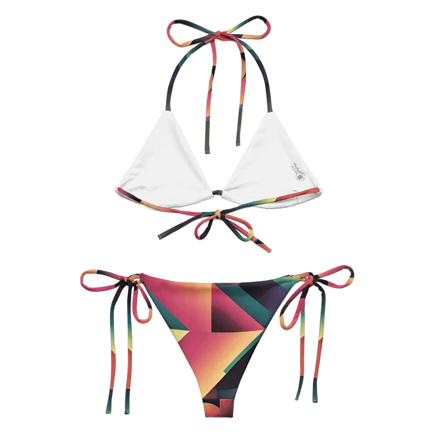 Abstract Lithographic Pattern Design String Bikini - V7 product image (5)